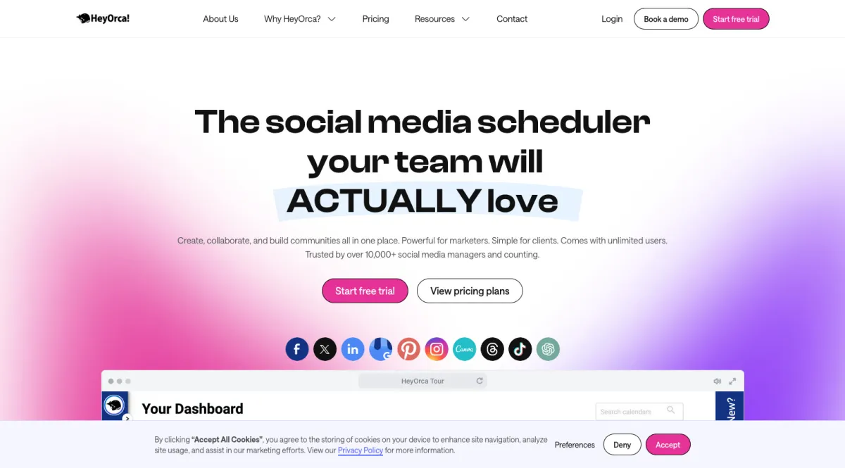 Interface HeyOrca : fonctionnalités, prix, alternatives