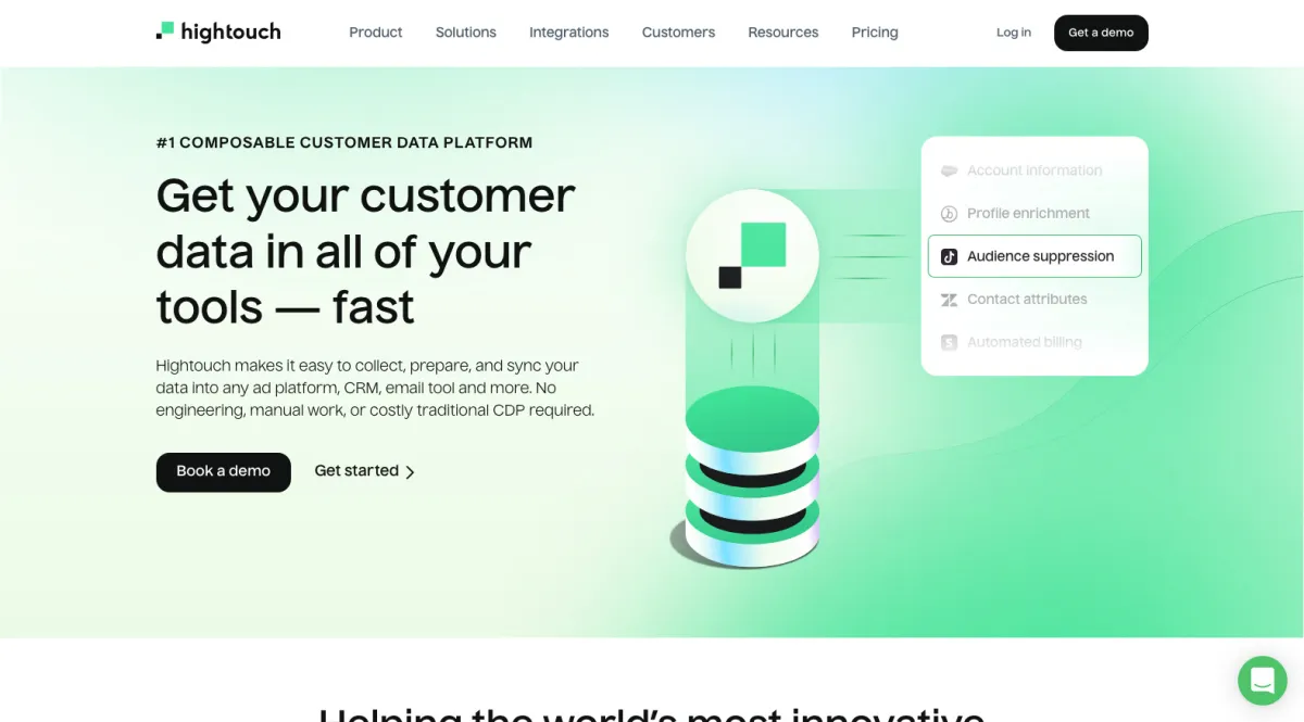 Interface Hightouch : fonctionnalités, prix, alternatives