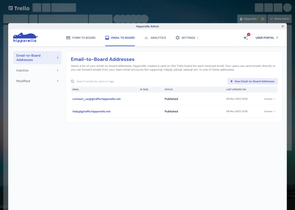 Interface Hipporello: fonctionnalités, prix, alternatives