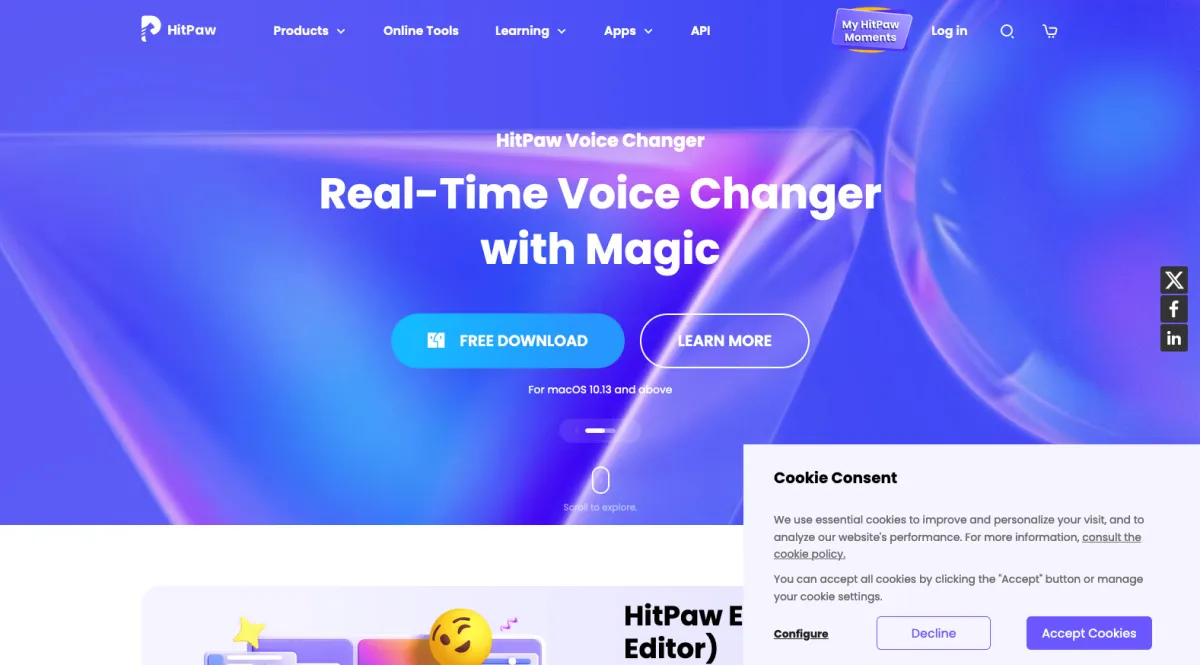 Interface HitPaw Screen Recorder : fonctionnalités, prix, alternatives