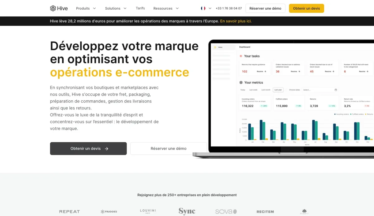 Interface Hive.app : fonctionnalités, prix, alternatives