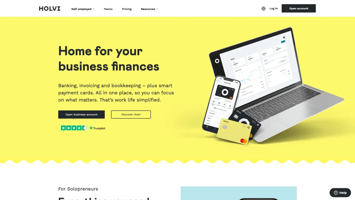 Interface Holvi : fonctionnalités, prix, alternatives