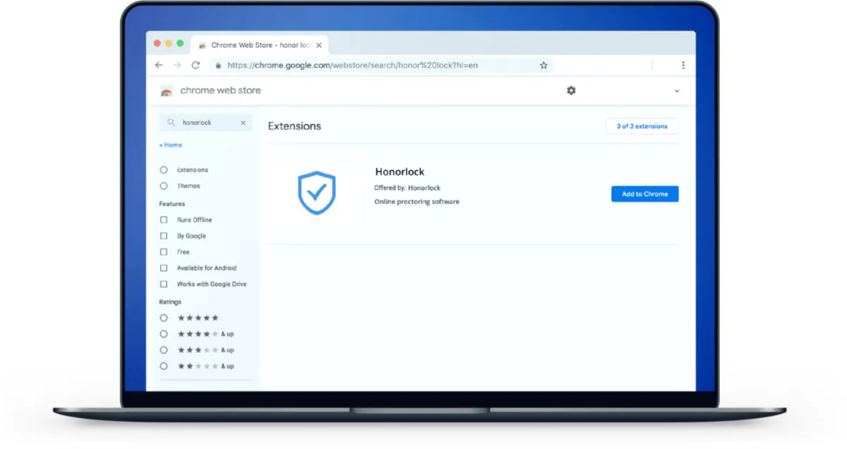 Interface Honorlock: fonctionnalités, prix, alternatives