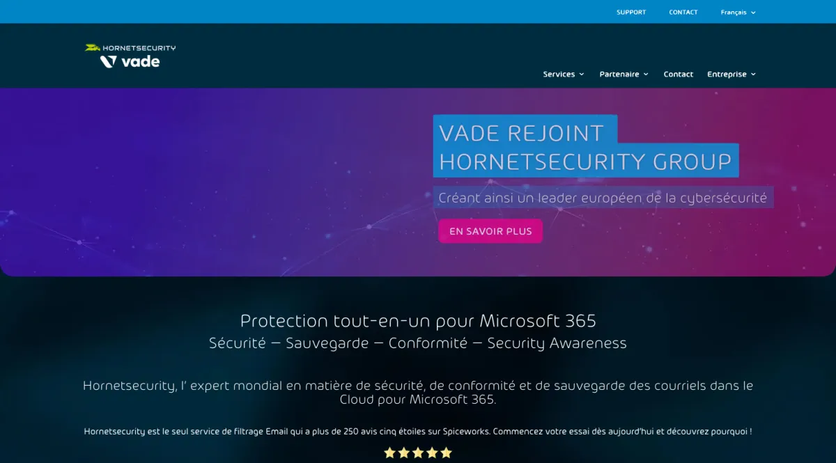 Interface Hornet Security : fonctionnalités, prix, alternatives