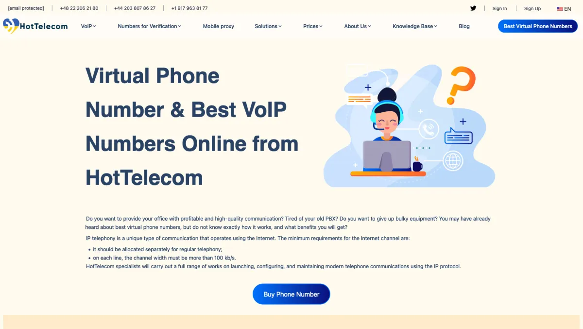 Interface HotTelecom : image, ergonomie, alternatives