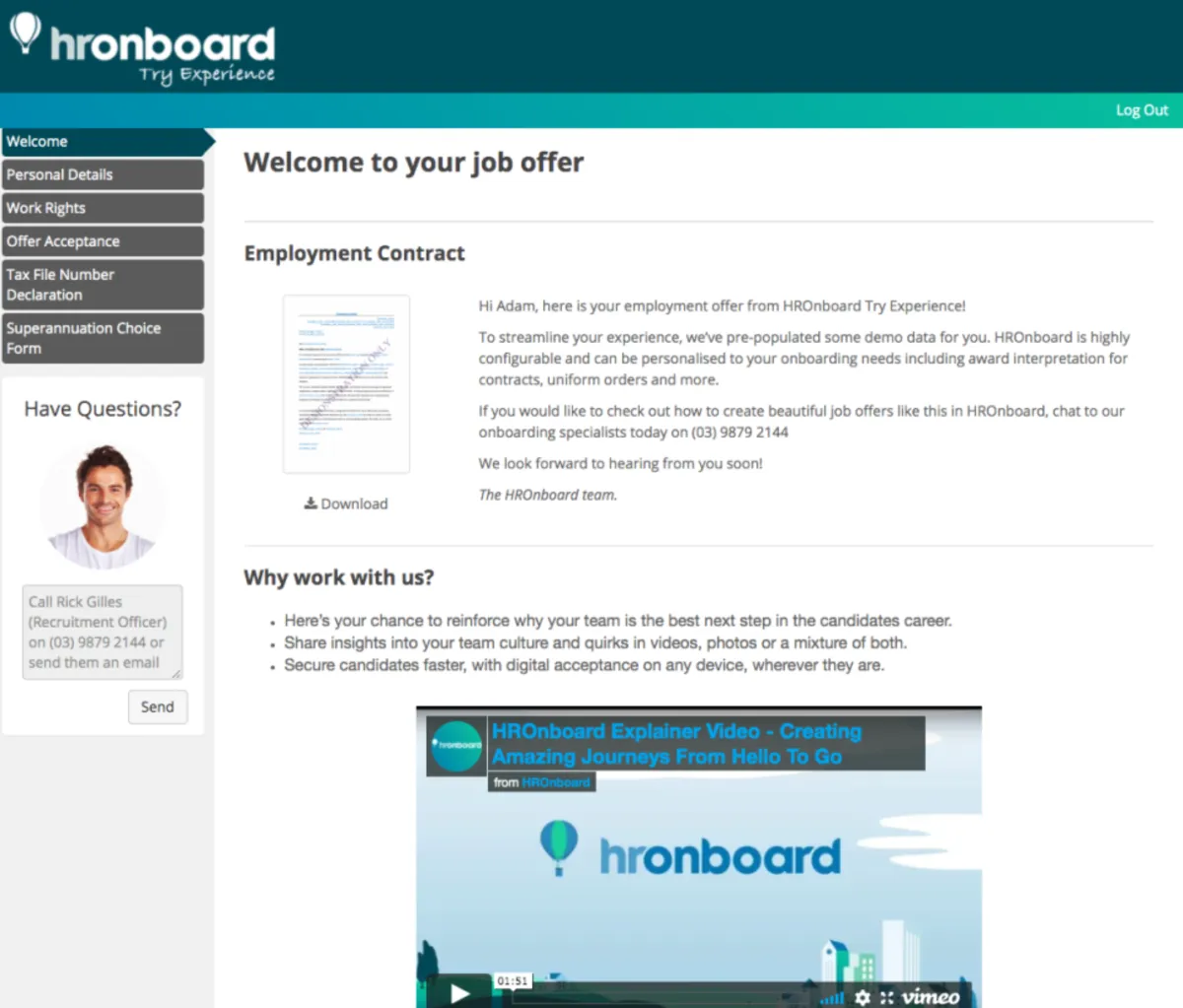 Notre avis sur HROnboard : un logiciel RH (gestion des ressources humaines) à découvrir