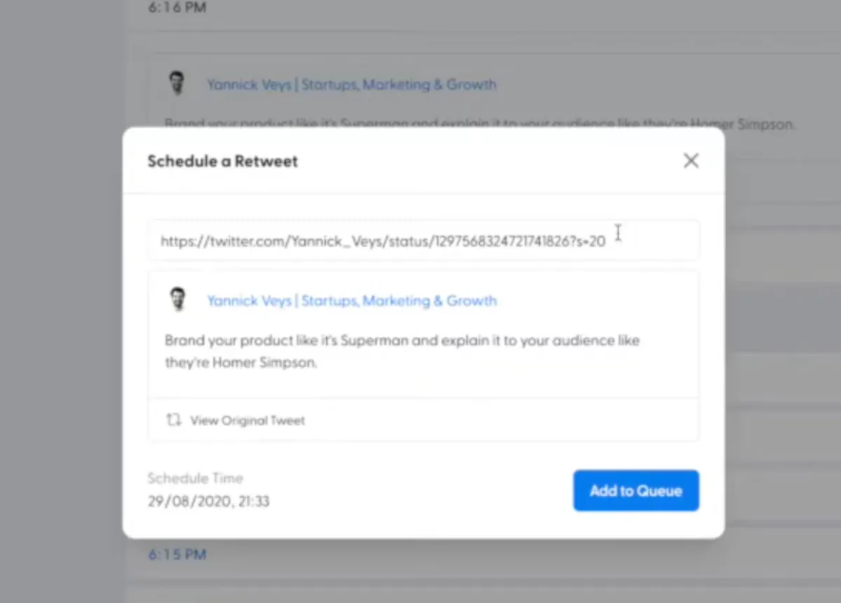 Interface Hypefury: fonctionnalités, prix, alternatives