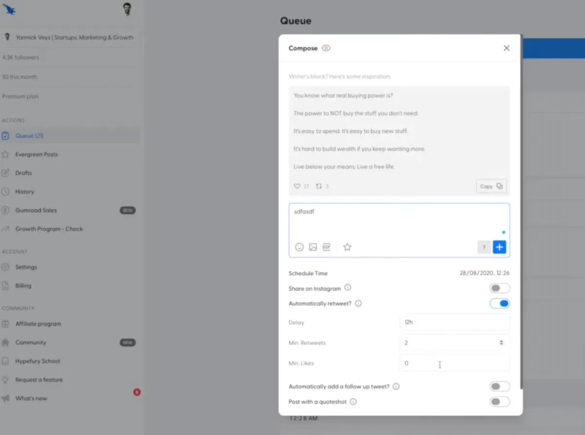 Notre avis sur Hypefury : un logiciel de marketing sur les réseaux sociaux à découvrir