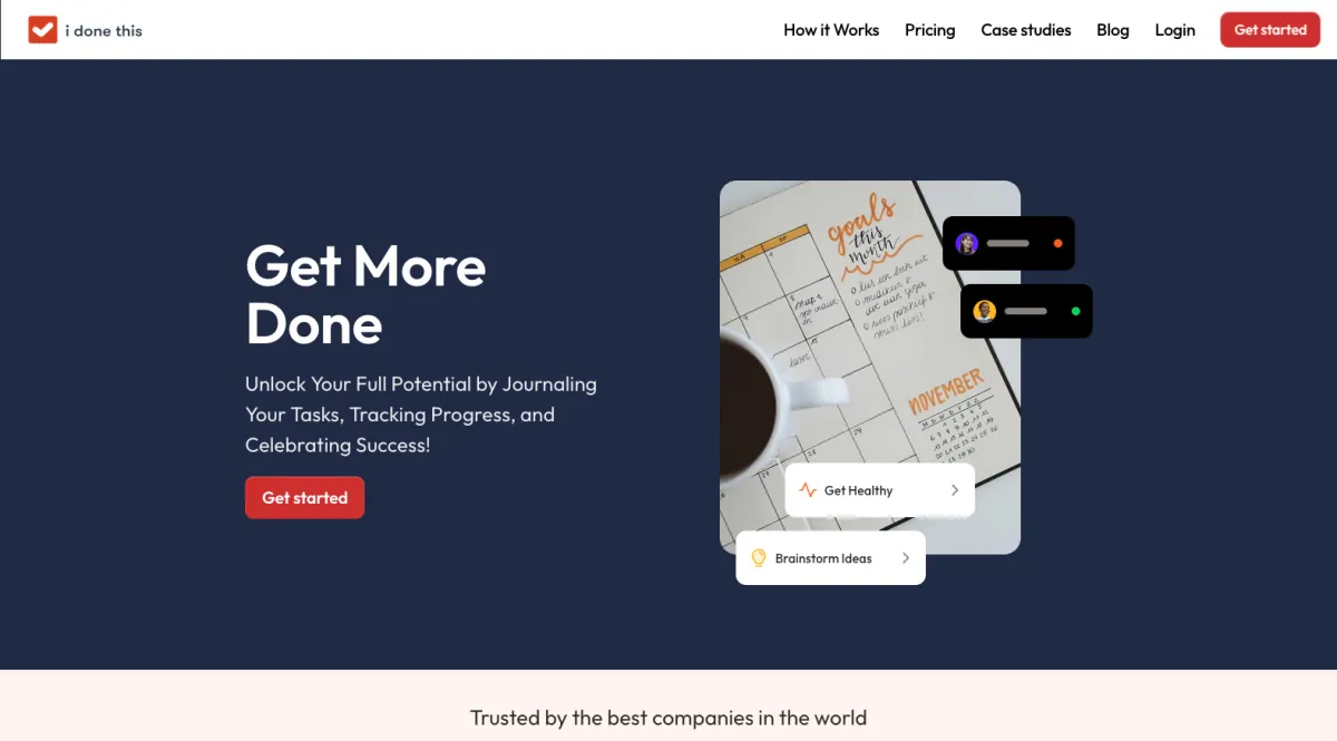 Interface I Done This : fonctionnalités, prix, alternatives