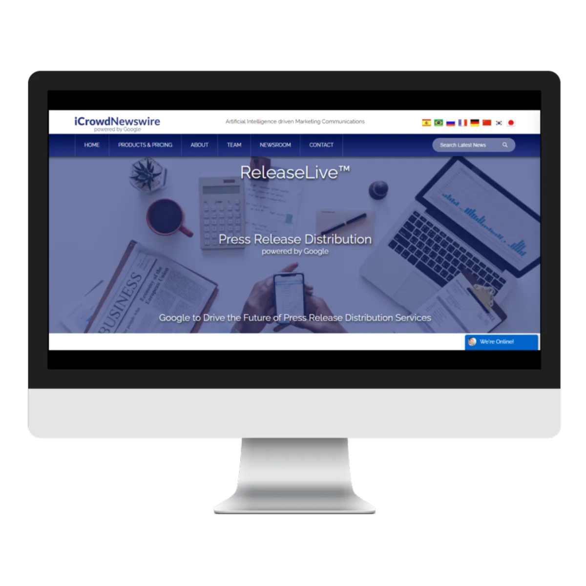 Interface iCrowdNewsire ReleaseLive: fonctionnalités, prix, alternatives