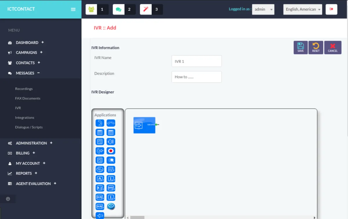 Interface ICTContact: fonctionnalités, prix, alternatives