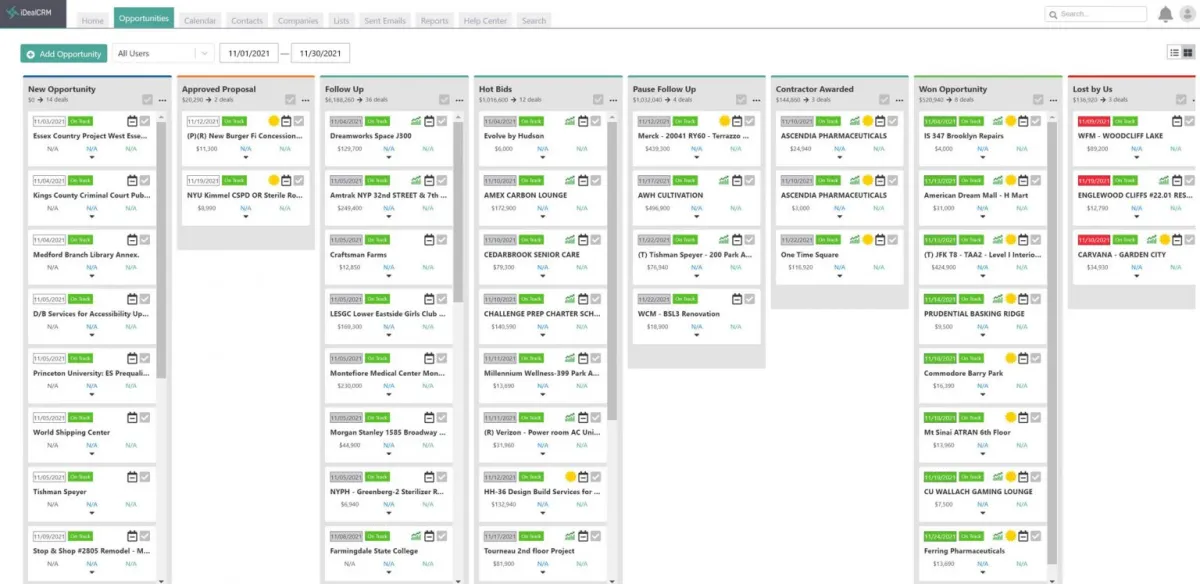 Notre avis sur iDeal Construction CRM : un logiciel CRM à découvrir