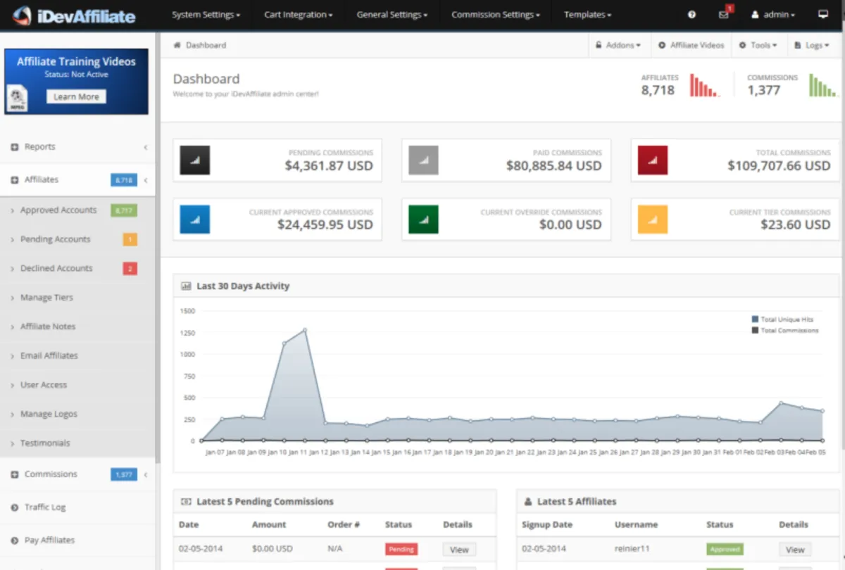 Notre avis sur iDevAffiliate : un logiciel d'affiliation (referral marketing) à découvrir