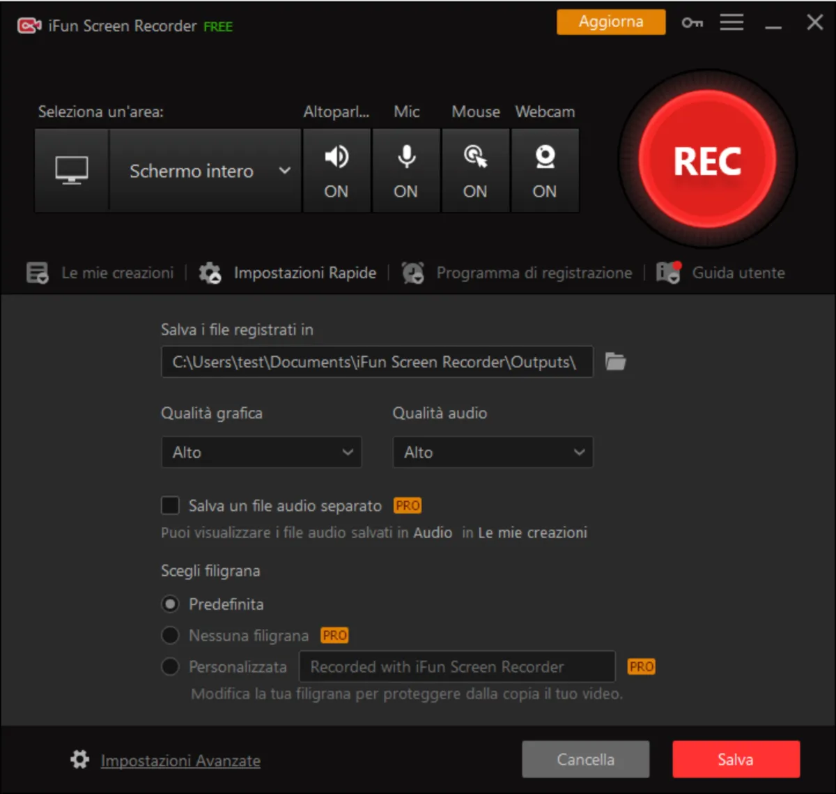 Interface iFun Screen Recorder: fonctionnalités, prix, alternatives Interface iFun Screen Recorder: fonctionnalités, prix, alternatives
