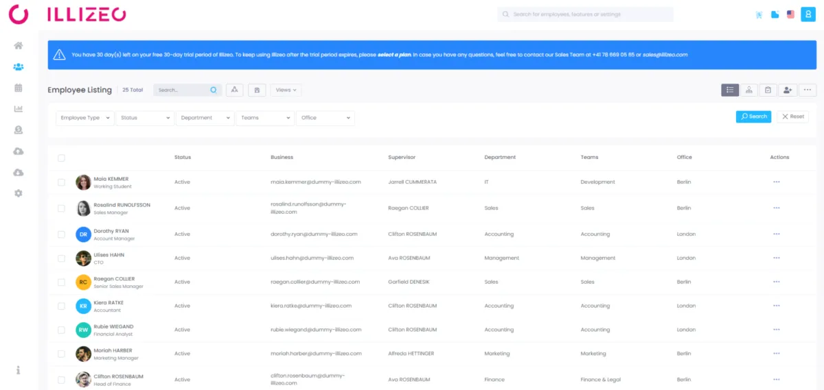 Interface Illizeo: fonctionnalités, prix, alternatives