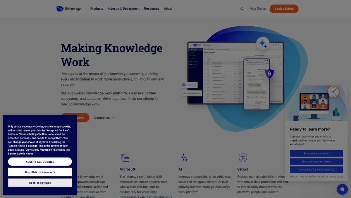 Interface iManage : image, ergonomie, alternatives Interface iManage : image, ergonomie, alternatives