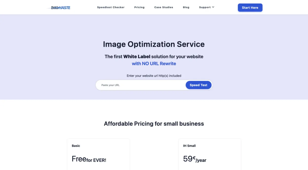 Interface IMGHaste : fonctionnalités, prix, alternatives