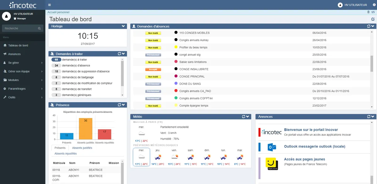 Notre avis sur Incovar : un logiciel de gestion des temps et activités (GTA: time tracking / pointage / badgeuse) à découvrir