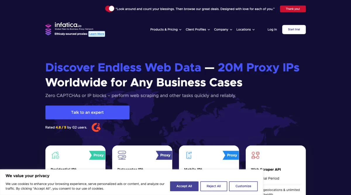Interface Infatica.io : fonctionnalités, prix, alternatives