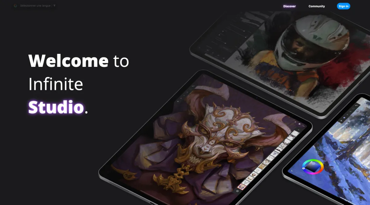 Interface Infinite Painter : image, ergonomie, alternatives
