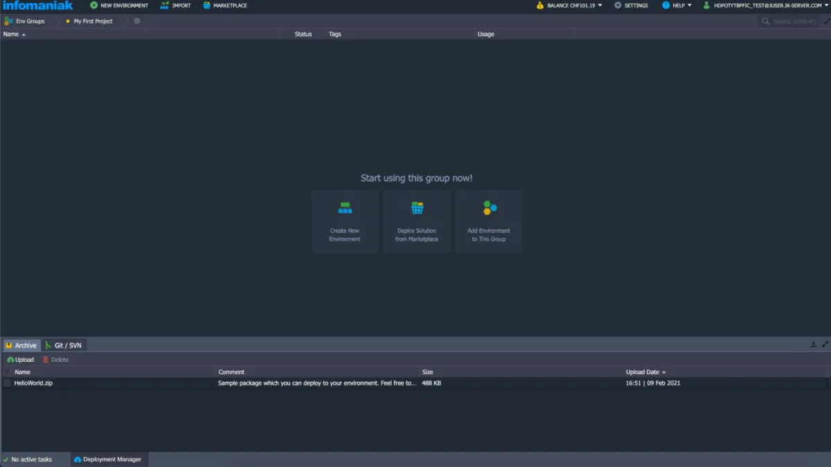 Interface Infomaniak Managed Cloud Server: image, ergonomie, alternatives Interface Infomaniak Managed Cloud Server: image, ergonomie, alternatives