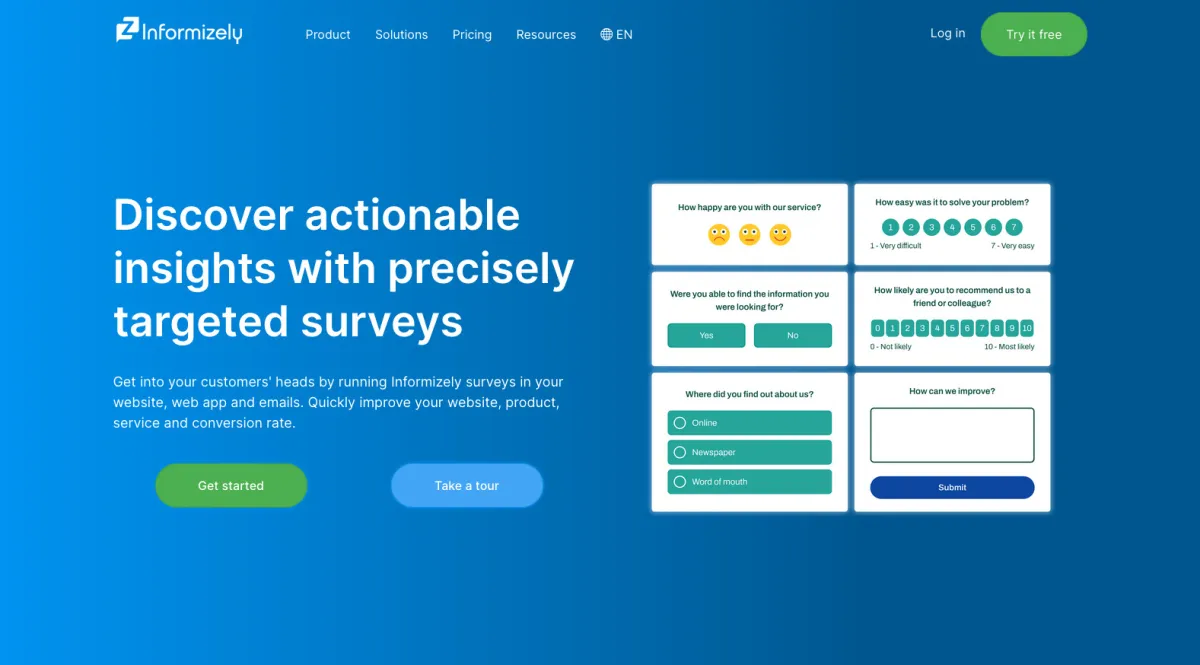 Interface Informizely : fonctionnalités, prix, alternatives Interface Informizely : fonctionnalités, prix, alternatives