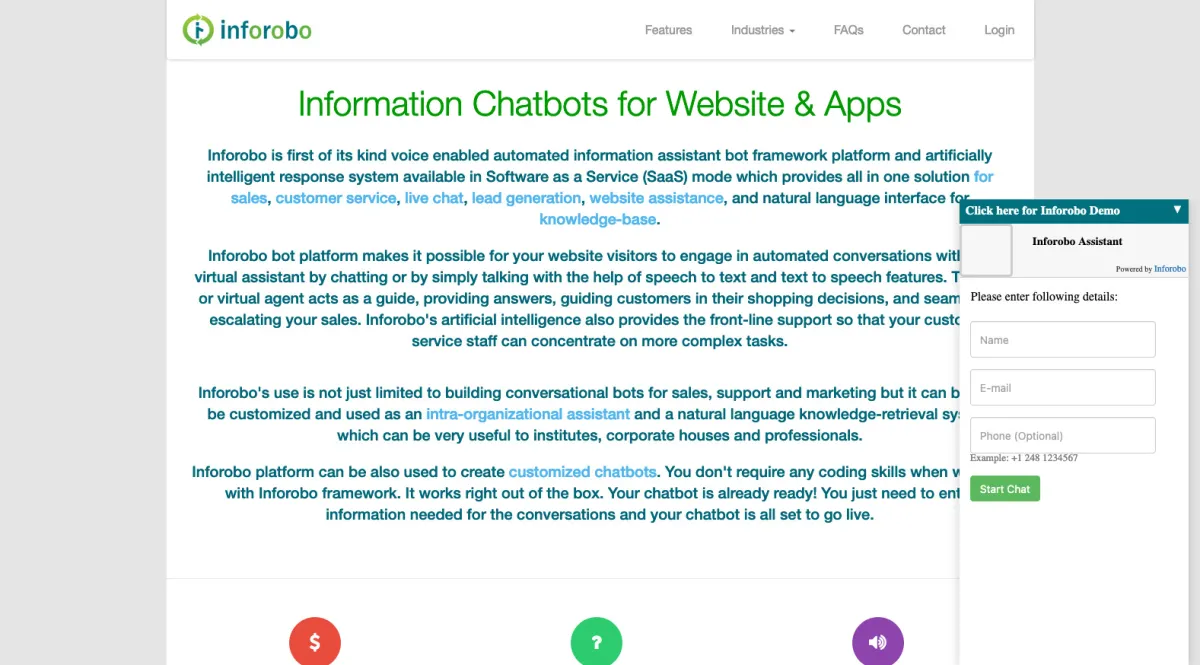 Interface Inforobo : fonctionnalités, prix, alternatives