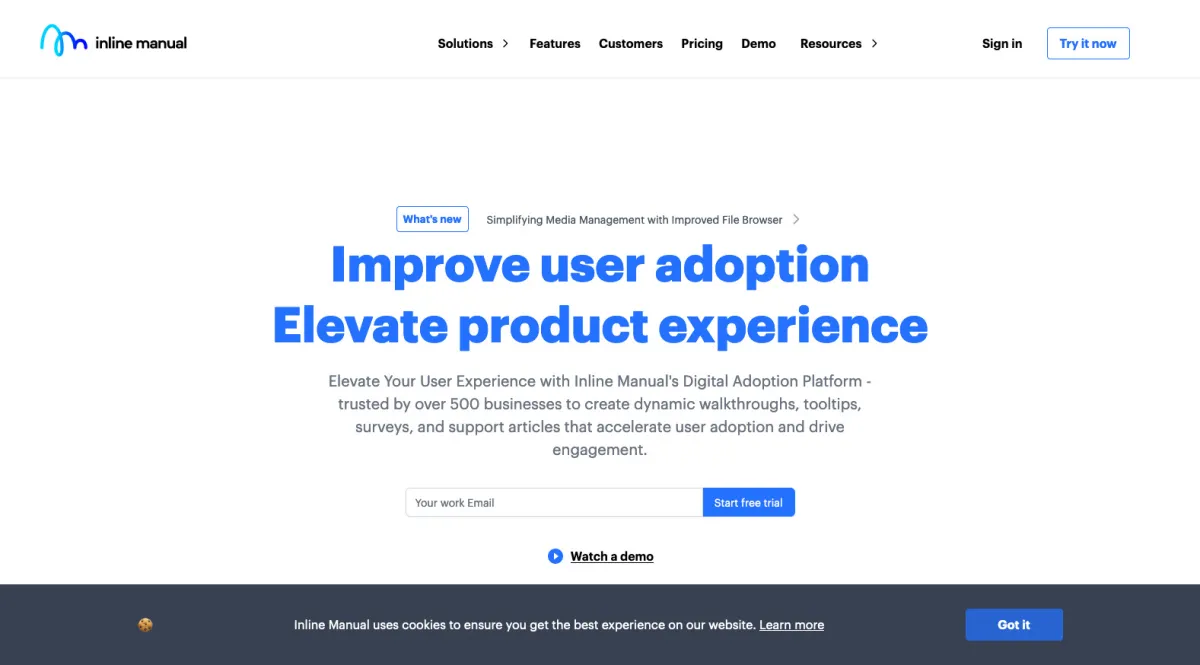Notre avis sur Inline Manual : un logiciel d'expérience client (CX) à découvrir