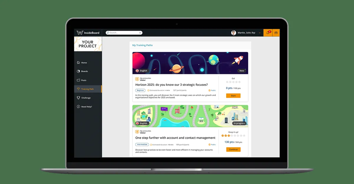 Notre avis sur InsideBoard : une plateforme d'adoption numérique (digital adoption) à découvrir