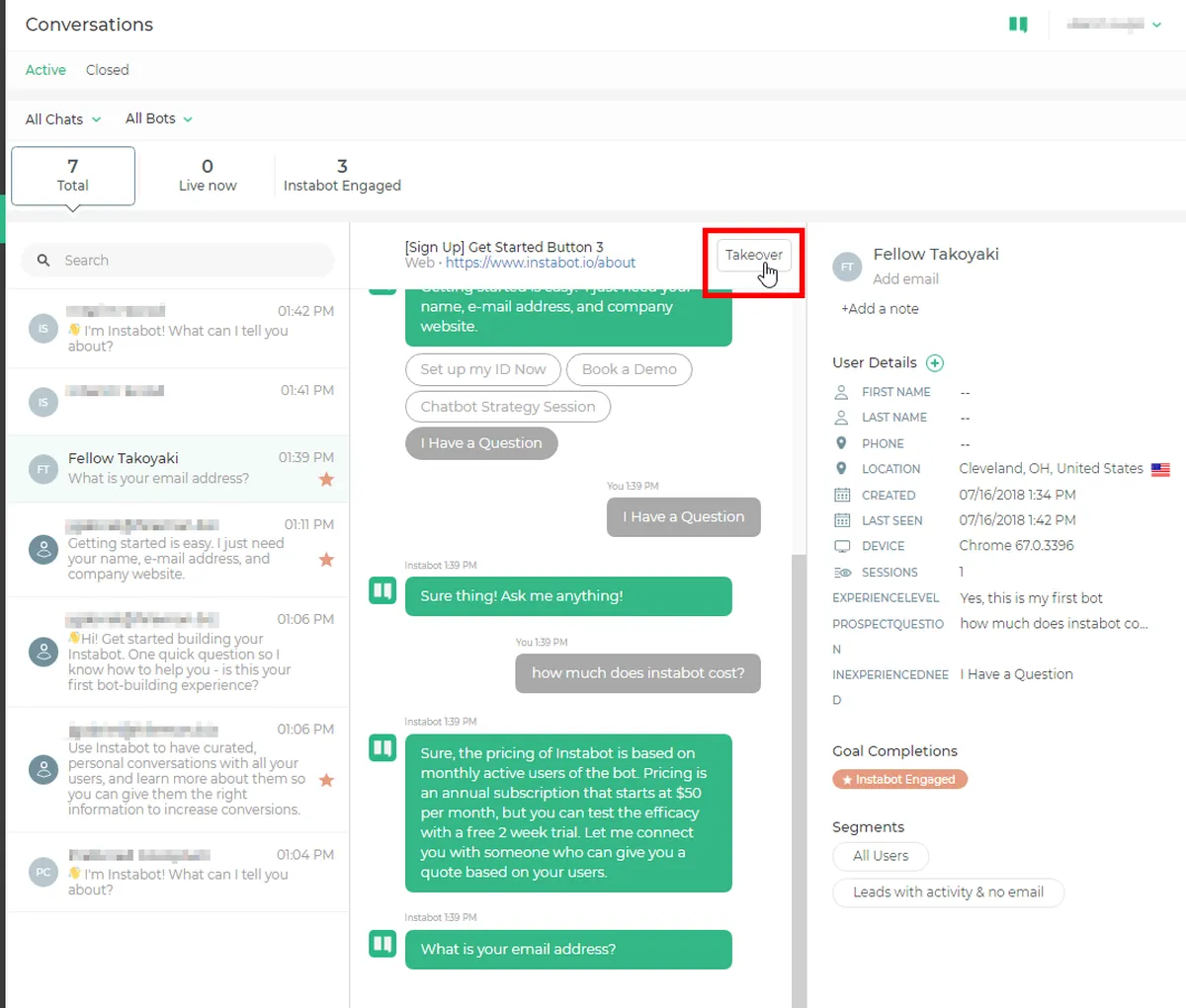 Instabot: avis sur le logiciel de live chat: fonctionnalités, avantages, inconvénients et tarifs