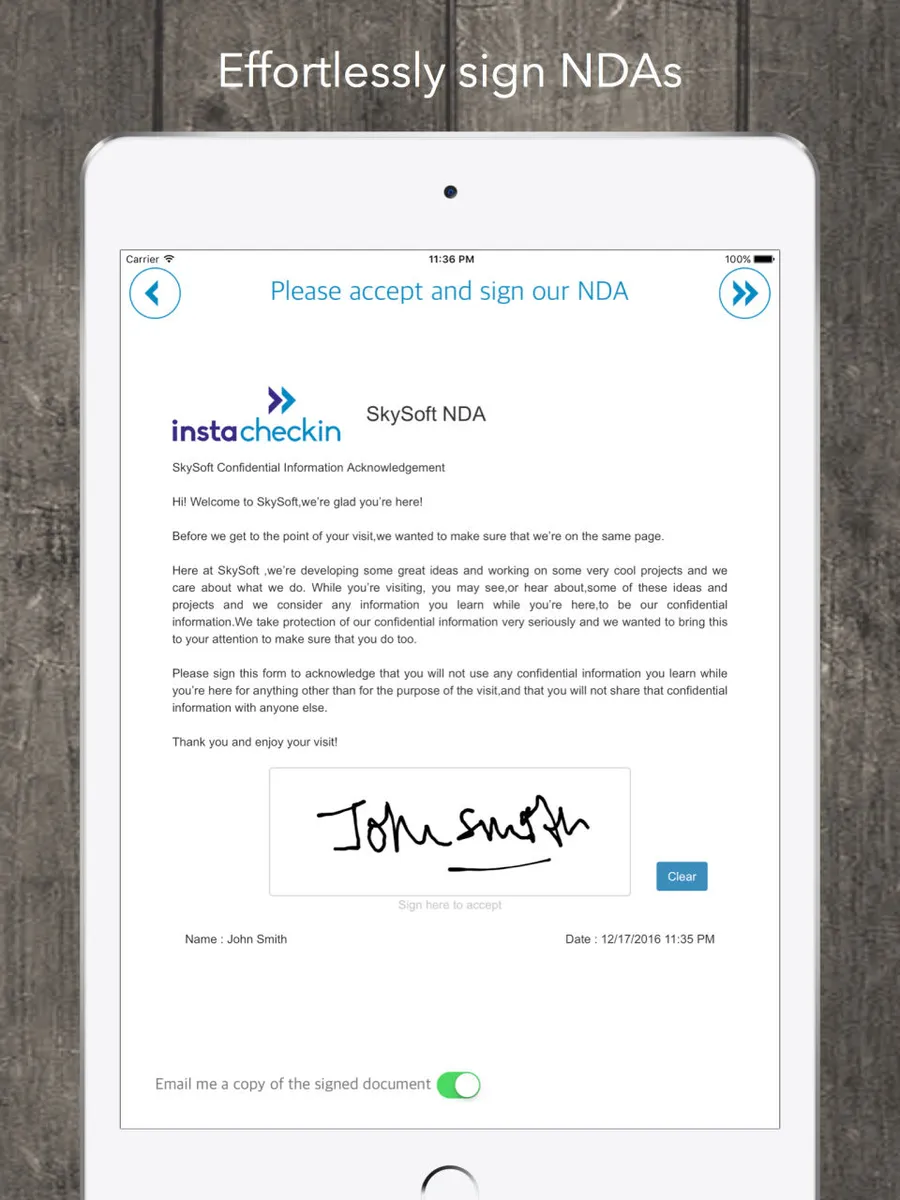 Interface InstaCheckin: fonctionnalités, prix, alternatives