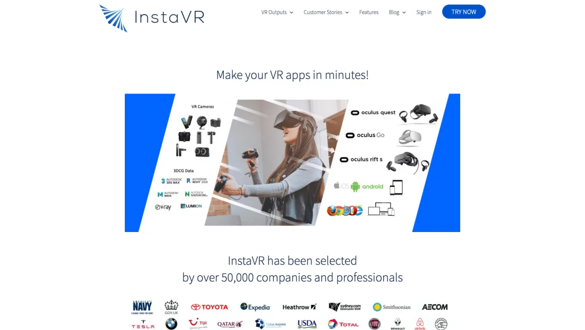 Notre avis sur InstaVR : un logiciel de développement d'applications (app builder) à découvrir
