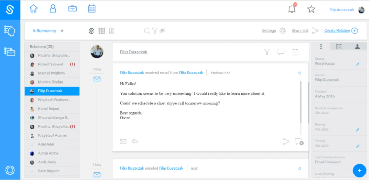 Interface InStream: fonctionnalités, prix, alternatives