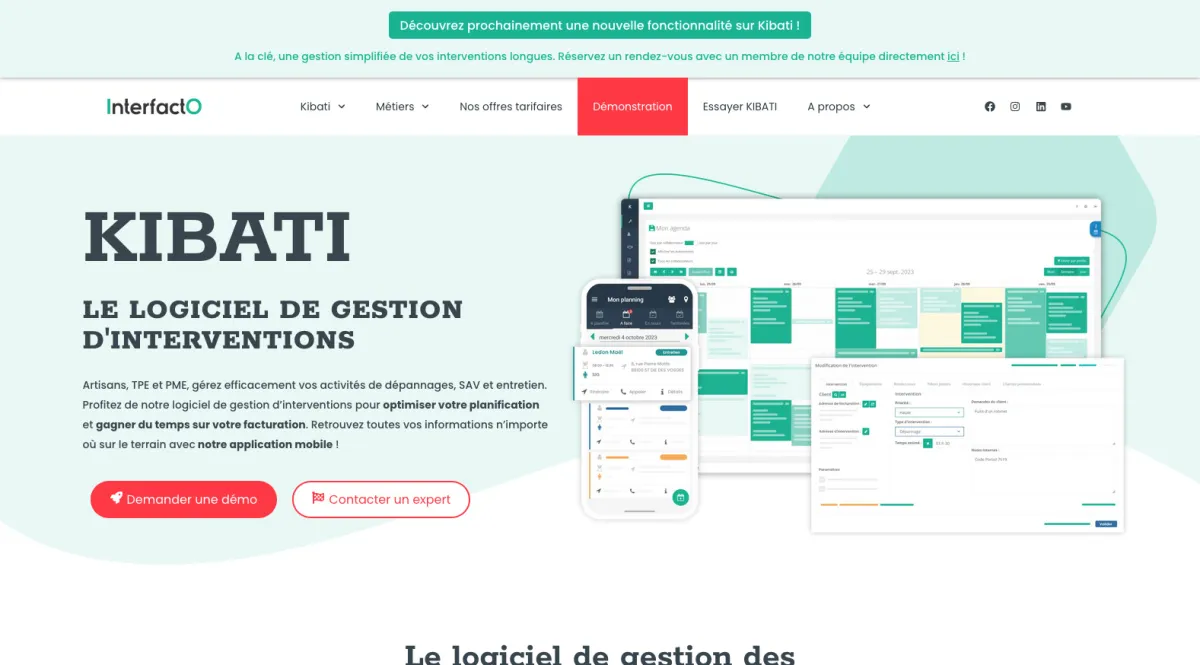 Interface Interfacto : fonctionnalités, prix, alternatives