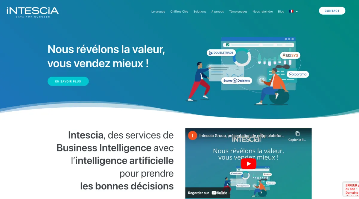 Interface INTESCIA : fonctionnalités, prix, alternatives