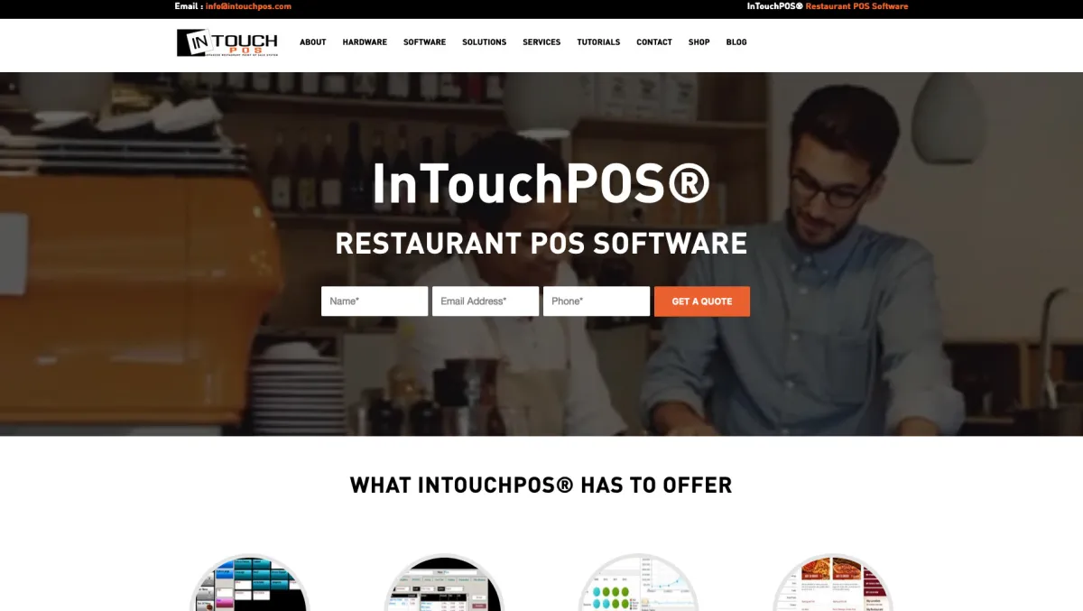 Interface InTouchPOS : fonctionnalités, prix, alternatives