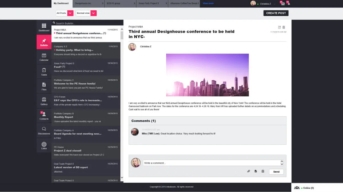 Notre avis sur Intraboom : un logiciel de communication d'équipe à découvrir