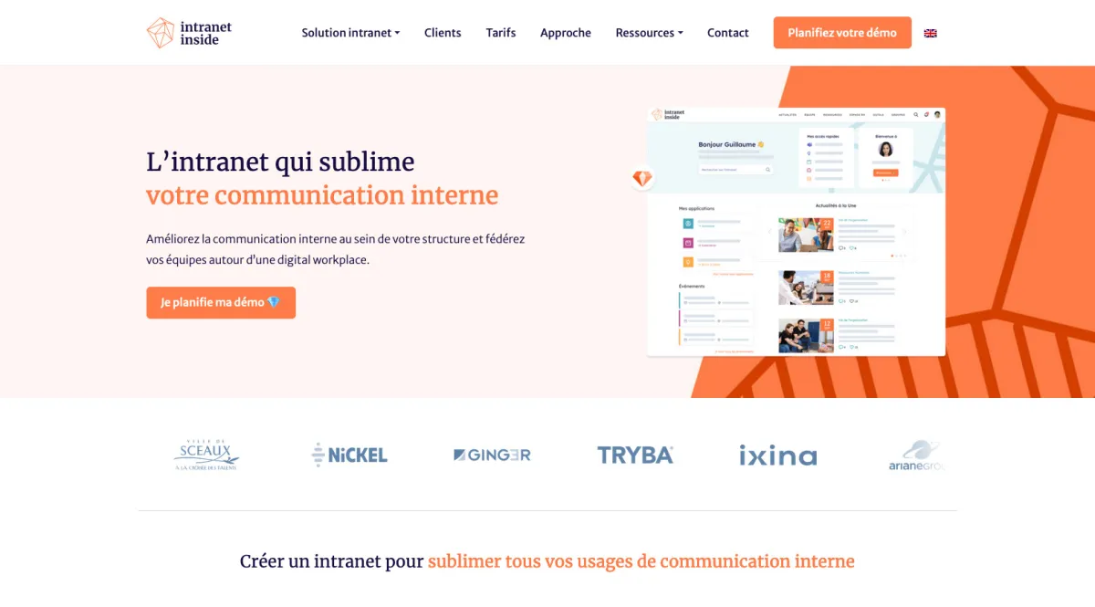 Interface Intranet Inside : fonctionnalités, prix, alternatives Interface Intranet Inside : fonctionnalités, prix, alternatives