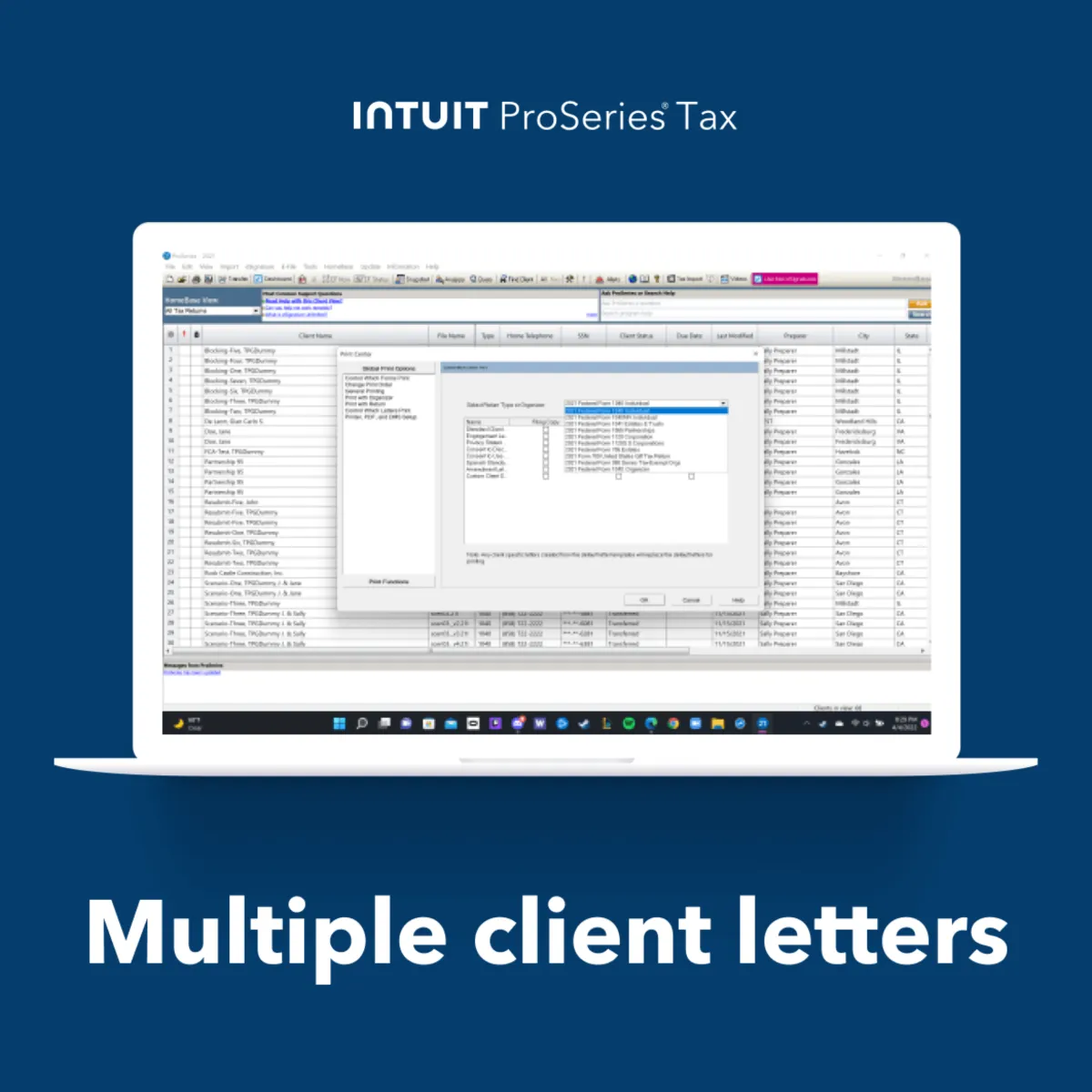 Interface Intuit ProSeries Tax: fonctionnalités, prix, alternatives