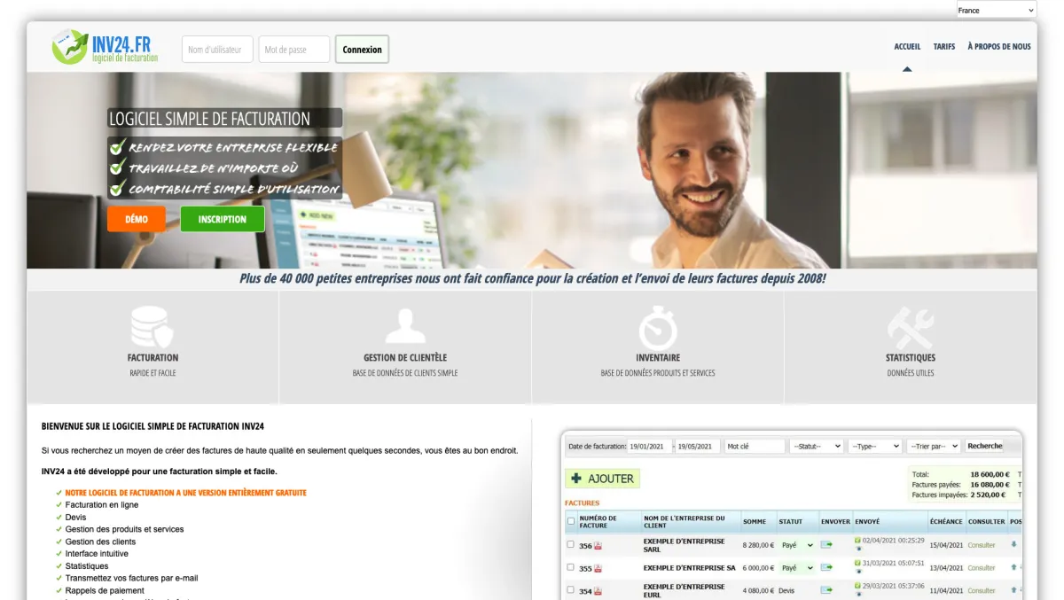 Notre avis sur INV24 : un logiciel de facturation à découvrir