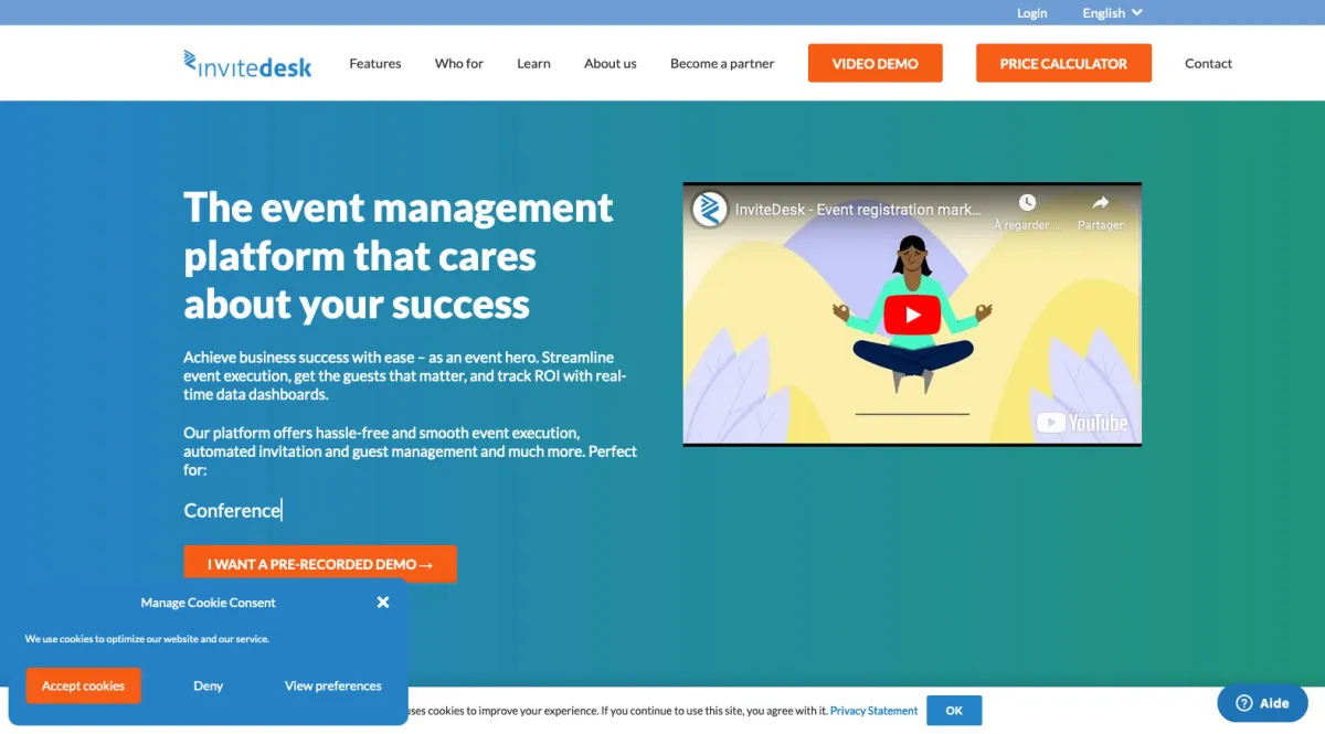 Interface InviteDesk : fonctionnalités, prix, alternatives Interface InviteDesk : fonctionnalités, prix, alternatives