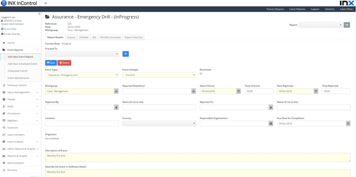 Interface INX InControl: fonctionnalités, prix, alternatives