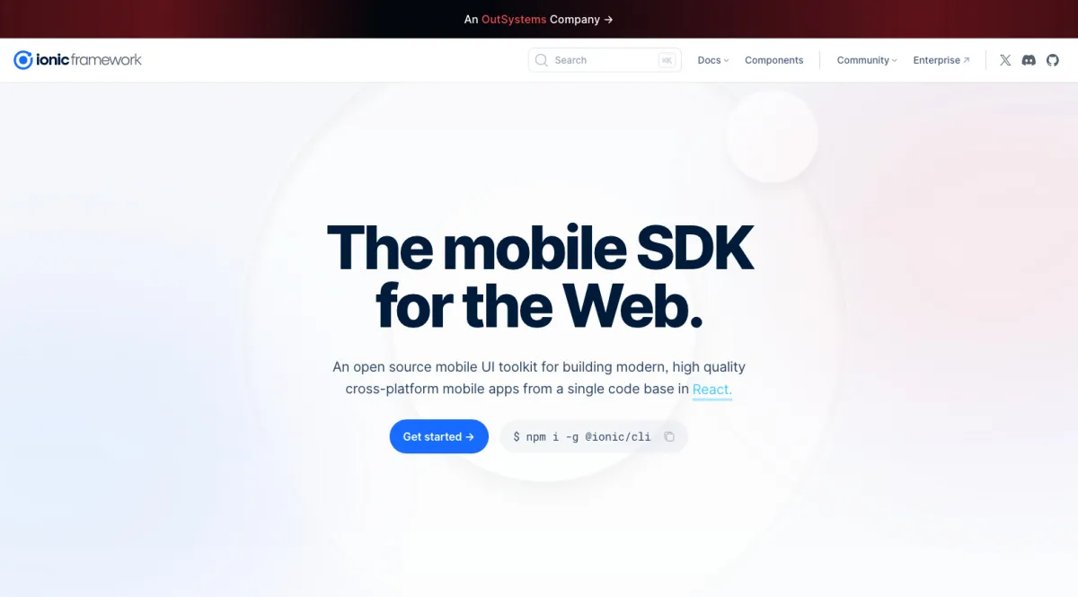 Interface Ionic Framework : fonctionnalités, prix, alternatives
