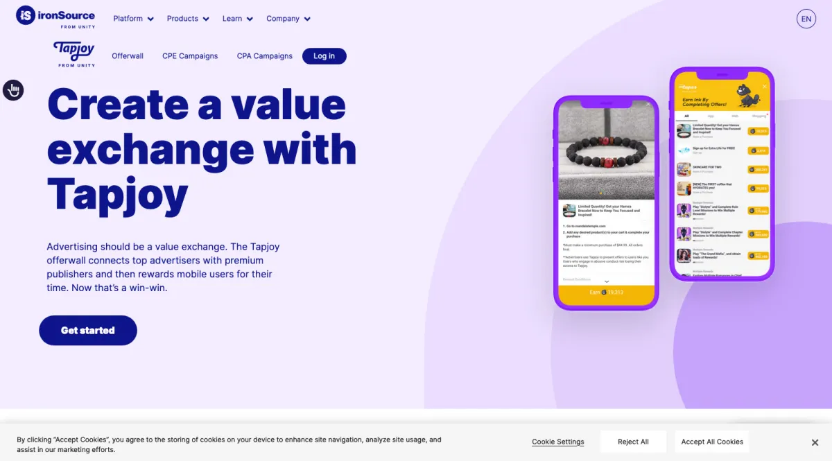 Interface ironSource : fonctionnalités, prix, alternatives