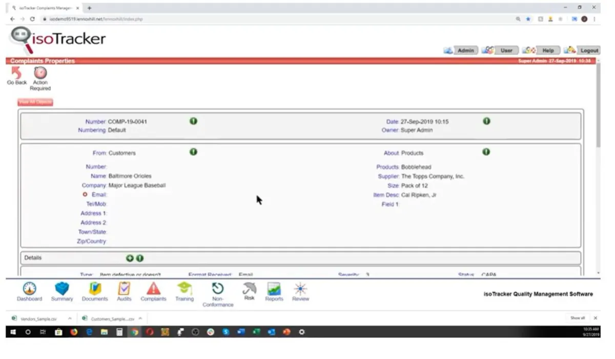 Notre avis sur isoTracker Complaints Management : un logiciel d'audit à découvrir Notre avis sur isoTracker Complaints Management : un logiciel d'audit à découvrir