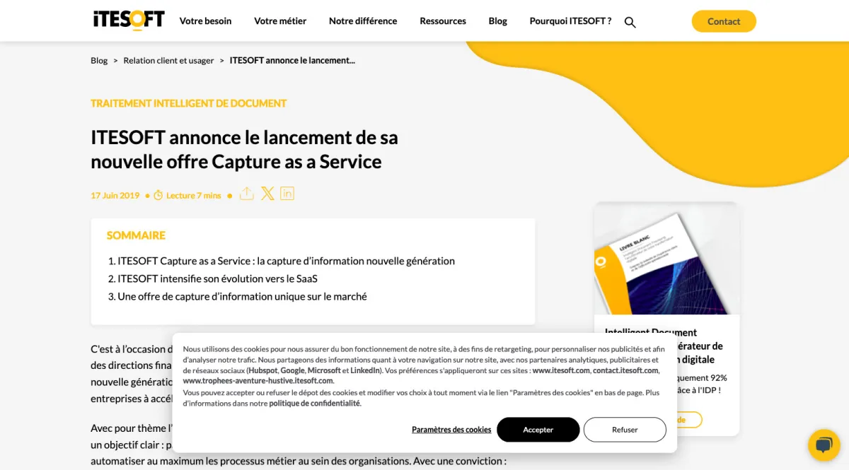 Itesoft Freemind Enterprise: avis sur le logiciel de comptabilité: fonctionnalités, avantages, inconvénients et tarifs