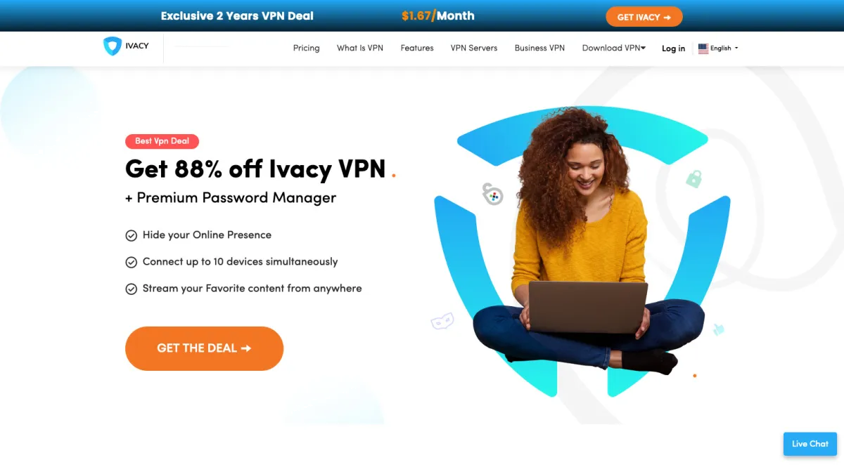 Interface Ivacy VPN : fonctionnalités, prix, alternatives