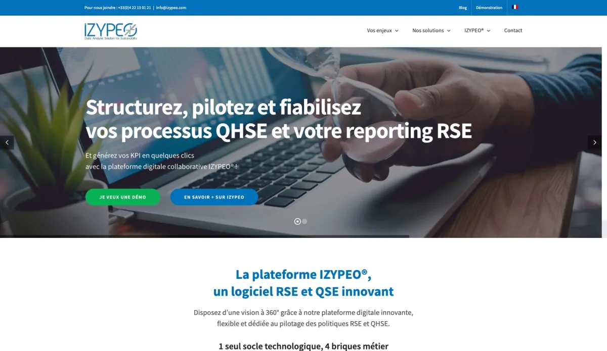 Interface Izypeo Energy : fonctionnalités, prix, alternatives