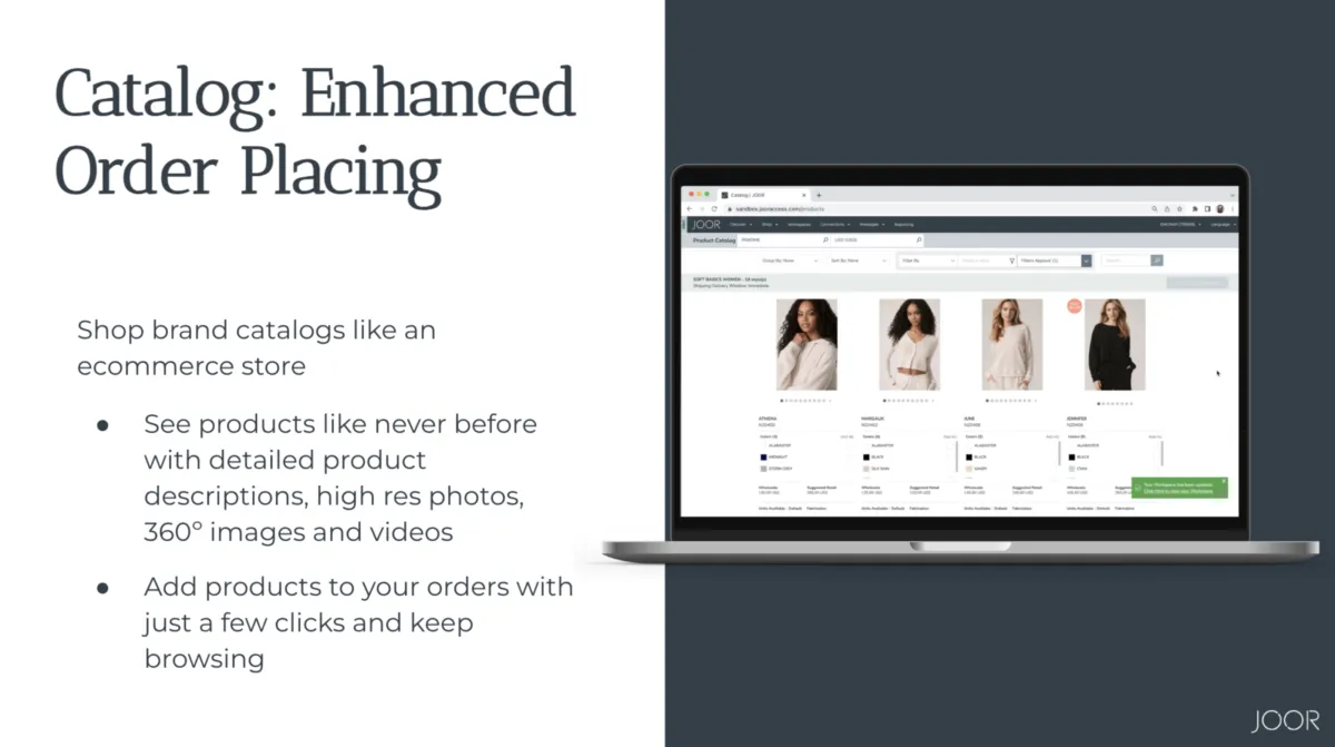 Interface JOOR: image, ergonomie, alternatives