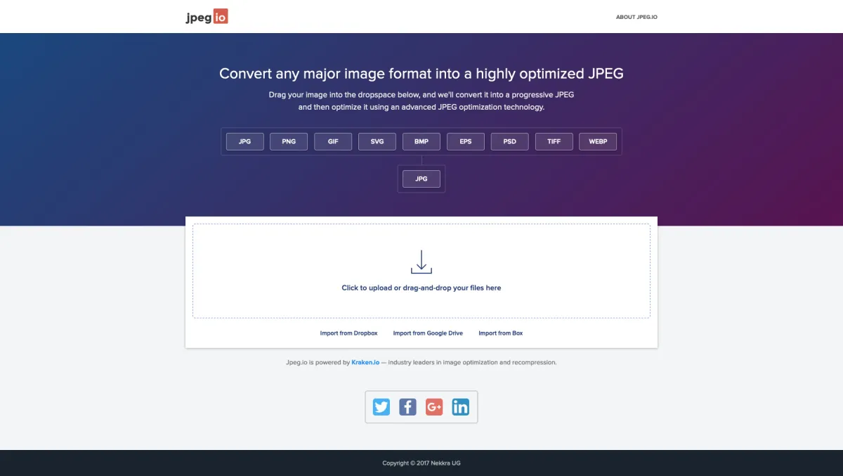 Interface Jpeg.io : fonctionnalités, prix, alternatives